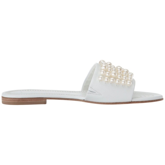 Kennel & Schmenger Elle White Pearls Flat Sandals - Picture 2 of 7